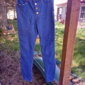 No Boundaries rich blue straight leg jeans